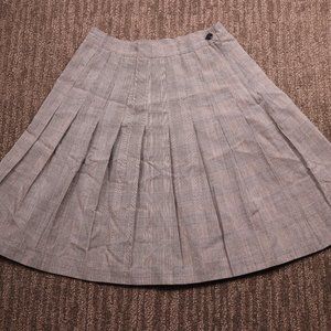 Vintage Rafferty Womens Skirt 11 Gray Plaid Pleated Side Zip Preppy Academia